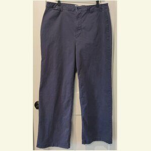 Women's Old Navy wide leg extra high waist navy blue cotton pants